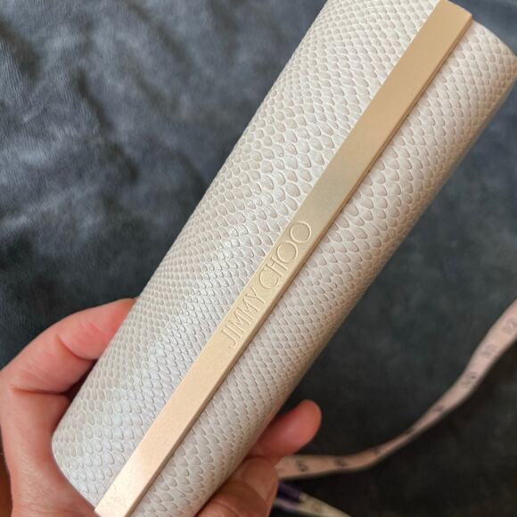 New Jimmy Choo Faux Snakeskin Magnetic Flap Sunglasses HARD CASE ONLY - Picture 2 of 11